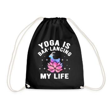 Goat Yoga Équilibrer ma vie - Sac de sport léger - noir - Devant