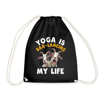 Ziegen-Yoga Mein Leben unter einen Hut bringen - Turnbeutel - Schwarz - Vorne