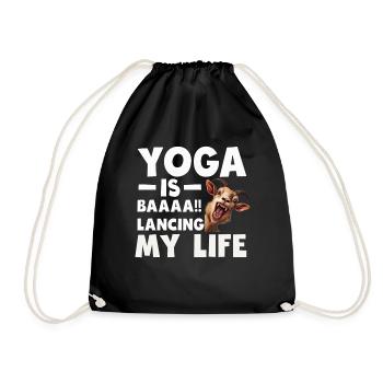 Ziegen-Yoga Mein Leben unter einen Hut bringen - Turnbeutel - Schwarz - Vorne