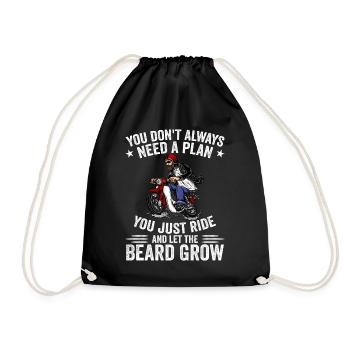 Motorcycle Beard Biker Full Beard Bike Rocker - Sac de sport léger - noir - Devant