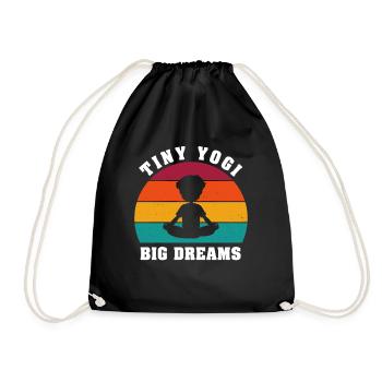 Tiny Yogi Big Dreams Méditation - Sac de sport léger - noir - Devant