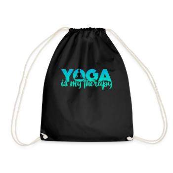 Le yoga est ma thérapie - Sac de sport léger - noir - Devant