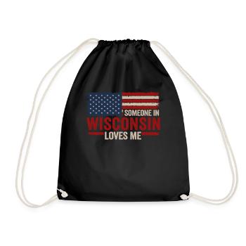 Quelqu’un dans le Wisconsin m’aime - Sac de sport léger - noir - Devant