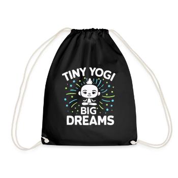 Tiny Yogi Big Dreams Méditation - Sac de sport léger - noir - Devant