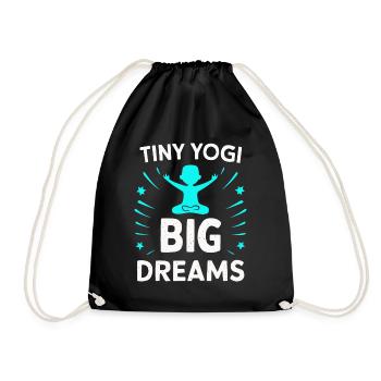 Tiny Yogi Big Dreams Méditation - Sac de sport léger - noir - Devant