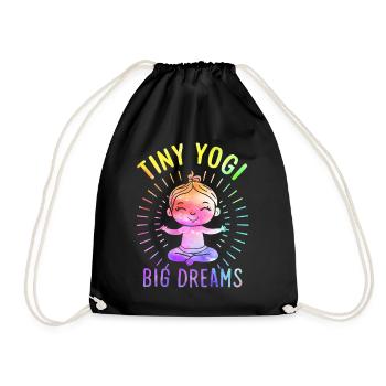 Tiny Yogi Big Dreams Méditation - Sac de sport léger - noir - Devant