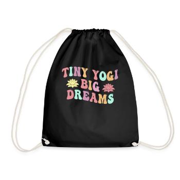 Tiny Yogi Big Dreams Méditation - Sac de sport léger - noir - Devant