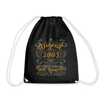 Août 2003 Août Cadeau Anniversaire 2003 Août 2003 - Sac de sport léger - noir - Devant