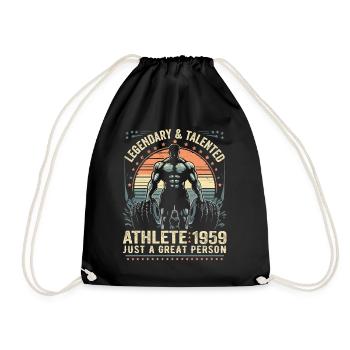 Vintage 1959 Fitness Cadeau D'anniversaire 1959 - Sac de sport léger - noir - Devant