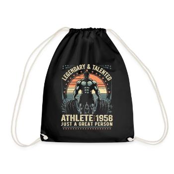 Vintage 1958 Fitness Cadeau D'anniversaire 1958 - Sac de sport léger - noir - Devant