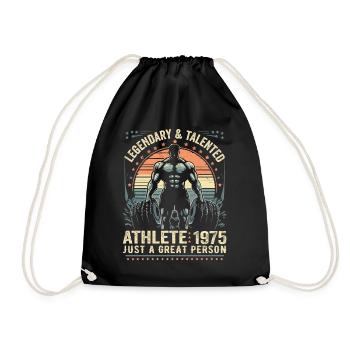 Vintage 1975 Fitness Cadeau D'anniversaire 1975 - Sac de sport léger - noir - Devant