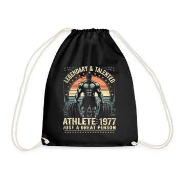 Vintage 1977 Fitness Cadeau D'anniversaire 1977 - Sac de sport léger - noir - Devant