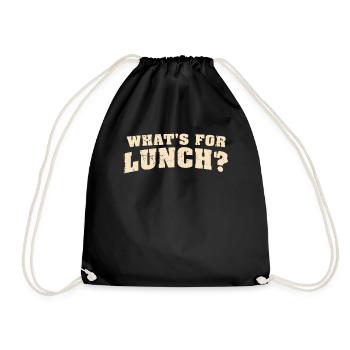 What's For Lunch? - Drawstring Bag - black - Front