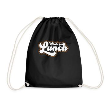What's For Lunch? - Drawstring Bag - black - Front