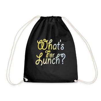 What's For Lunch? - Drawstring Bag - black - Front