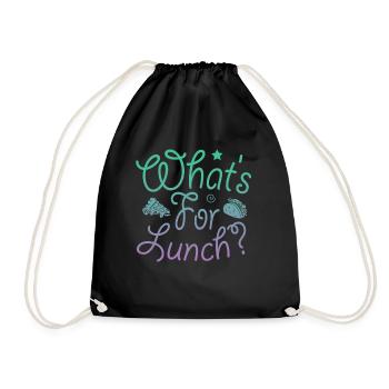 What's For Lunch? - Drawstring Bag - black - Front