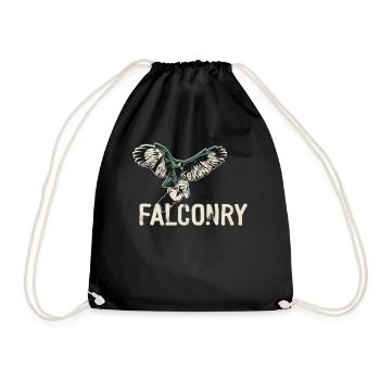 Fauconnerie Oiseau Faucon Chasse Fauconnier - Sac de sport léger - noir - Devant