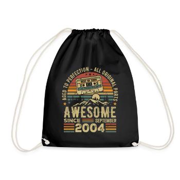 September 2004 Birthday Gift September 2004 - Drawstring Bag - black - Front