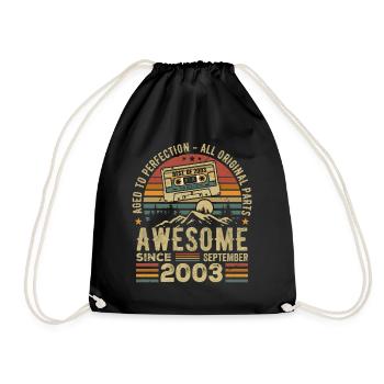 September 2003 Birthday Gift September 2003 - Drawstring Bag - black - Front