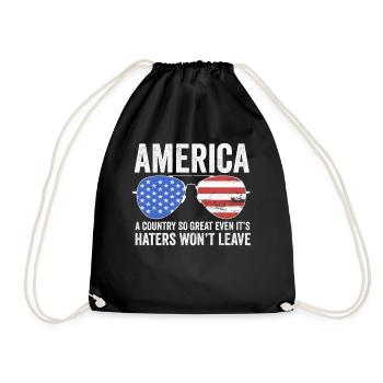 Amerika Ein so großartiges Land Patriotisch der USA - Turnbeutel - Schwarz - Vorne
