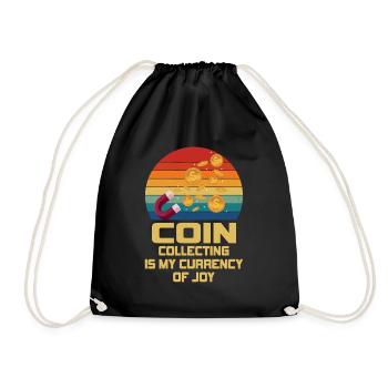 Old Coins New Adventures Numismatics - Drawstring Bag - black - Front