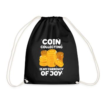 Old Coins New Adventures Numismatics - Drawstring Bag - black - Front