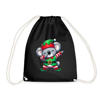 Weihnachten Koala Elf Funny Koala Lover - Turnbeutel - Schwarz - Vorne