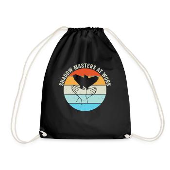 Shadow Masters At Work Puppet Shows - Drawstring Bag - black - Front