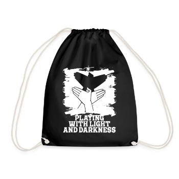 Shadow Puppetry Theater Show Art - Drawstring Bag - black - Front