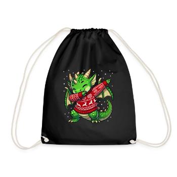 Noël Dragon Dragon Noël laid - Sac de sport léger - noir - Devant