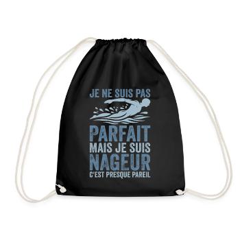 Nageur | Je Ne Suis Pas Parfait Je Suis Nageur - Sac de sport léger - noir - Devant