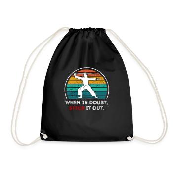 Arnis Eskrima Kali Filipino FMA Stick - Sac de sport léger - noir - Devant