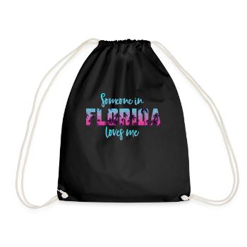 Someone In Florida Loves Me - Drawstring Bag - black - Front