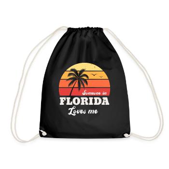 Quelqu’un en Floride m’aime - Sac de sport léger - noir - Devant
