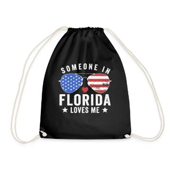 Quelqu’un en Floride m’aime - Sac de sport léger - noir - Devant
