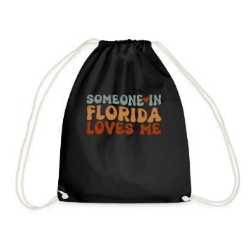 Quelqu’un en Floride m’aime - Sac de sport léger - noir - Devant