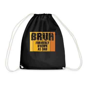 Bruh Formerly Known As Dad - Drawstring Bag - black - Front