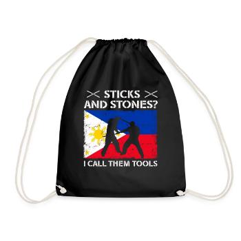 Arnis Eskrima Kali Arts Philippins FMA - Sac de sport léger - noir - Devant