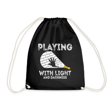 Shadow Puppetry Theater Show Art - Drawstring Bag - black - Front