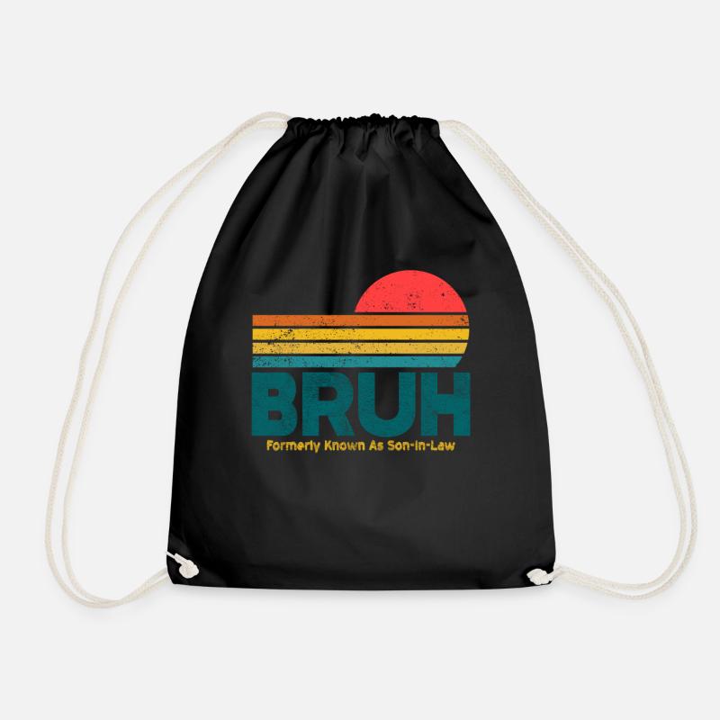 Retro Bruh Formerly Known As Son-In-Law - Drawstring Bag - black