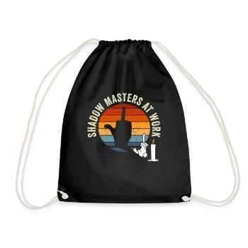 Shadow Masters At Work Shadow Puppetry - Drawstring Bag - black - Front