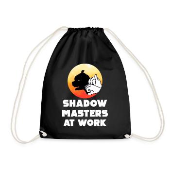 Shadow Masters At Work Shadow Puppetry - Drawstring Bag - black - Front