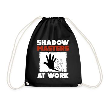 Shadow Masters At Work Shadow Puppetry - Drawstring Bag - black - Front