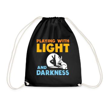 Théâtre d’ombres Spectacle de marionnettes Jeux d’ombres - Sac de sport léger - noir - Devant