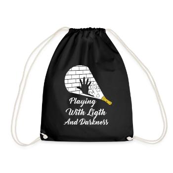 Playing With Light And Darkness Shadow - Drawstring Bag - black - Front