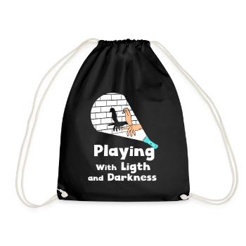Shadow Puppetry Theater Show Art - Drawstring Bag - black - Front