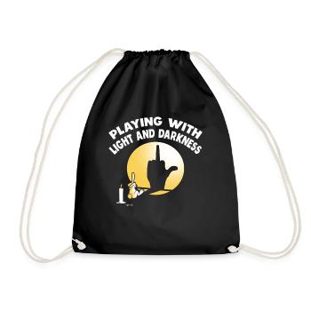Shadow Puppetry Theater Show Art - Drawstring Bag - black - Front