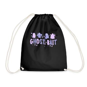 Living The Spook Life Ghost Bait - Drawstring Bag - black - Front