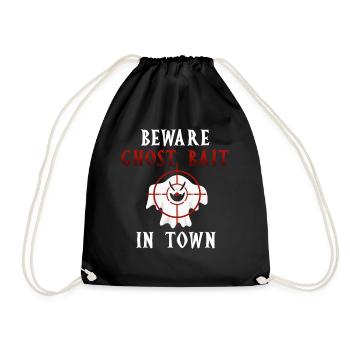 Living The Spook Life Ghost Bait - Drawstring Bag - black - Front