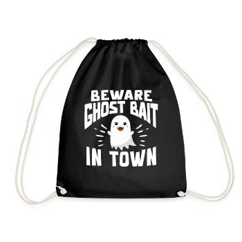 Living The Spook Life Ghost Bait - Drawstring Bag - black - Front